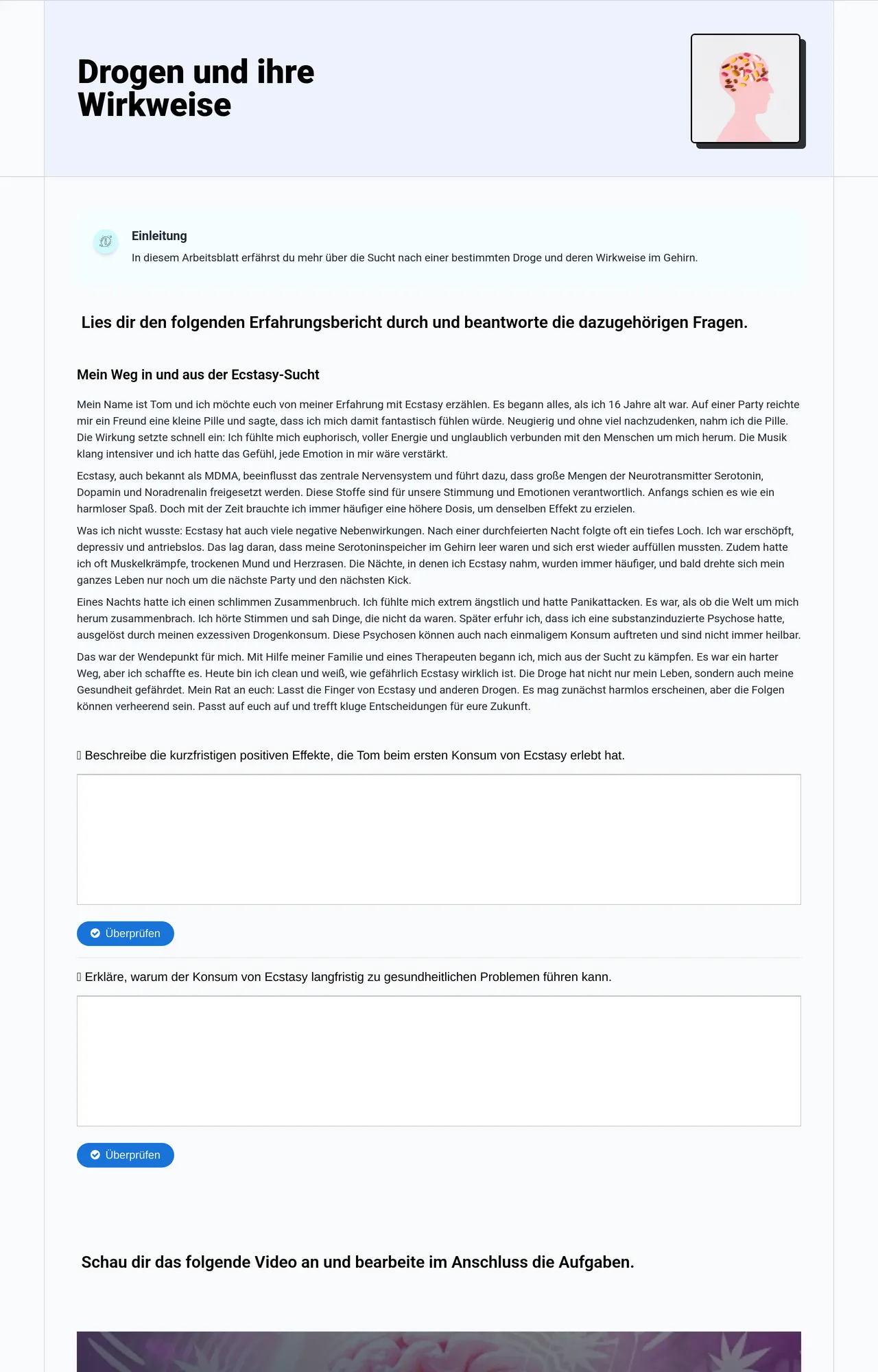 Drogen und ihre Wirkweise