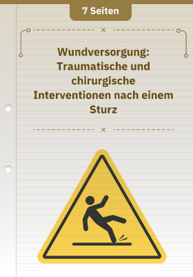 Wundversorgung: Traumatische und chirurgische Interventionen nach einem Sturz
