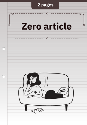 Zero article