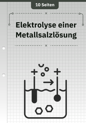 Elektrolyse einer Metallsalzlösung