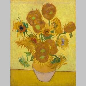 Ваза с петнадесет слънчогледа в онлайн галерия от Ван Гог