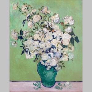 Ваза с рози в онлайн галерия от Ван Гог