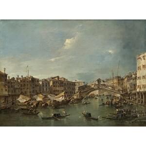 Канал Гранде на моста Риалто, Венеция в онлайн галерия от  Франческо Гуарди