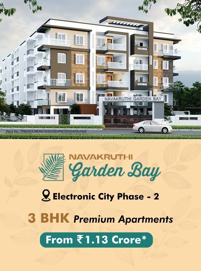 Navakruthi Garden Bay - Mobile banner showcasing the project