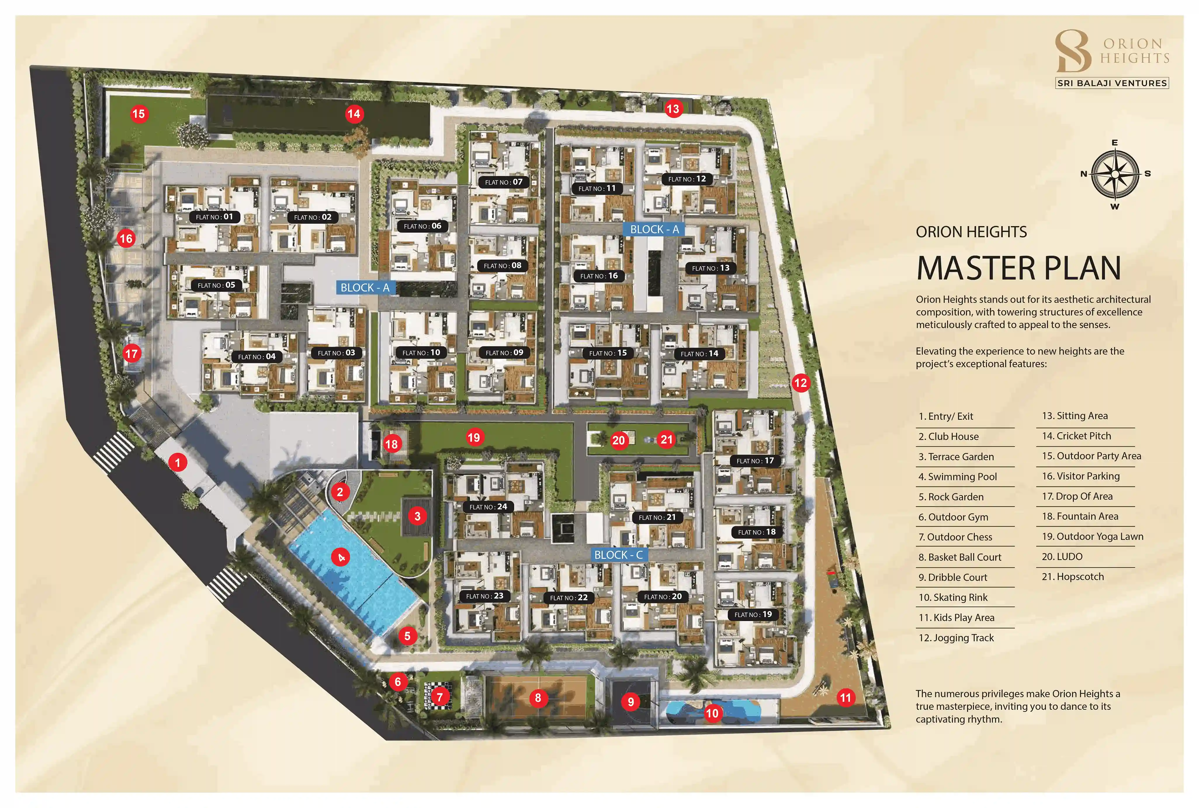 Click to view full size Sri Balaji Orion Heights Master Plan