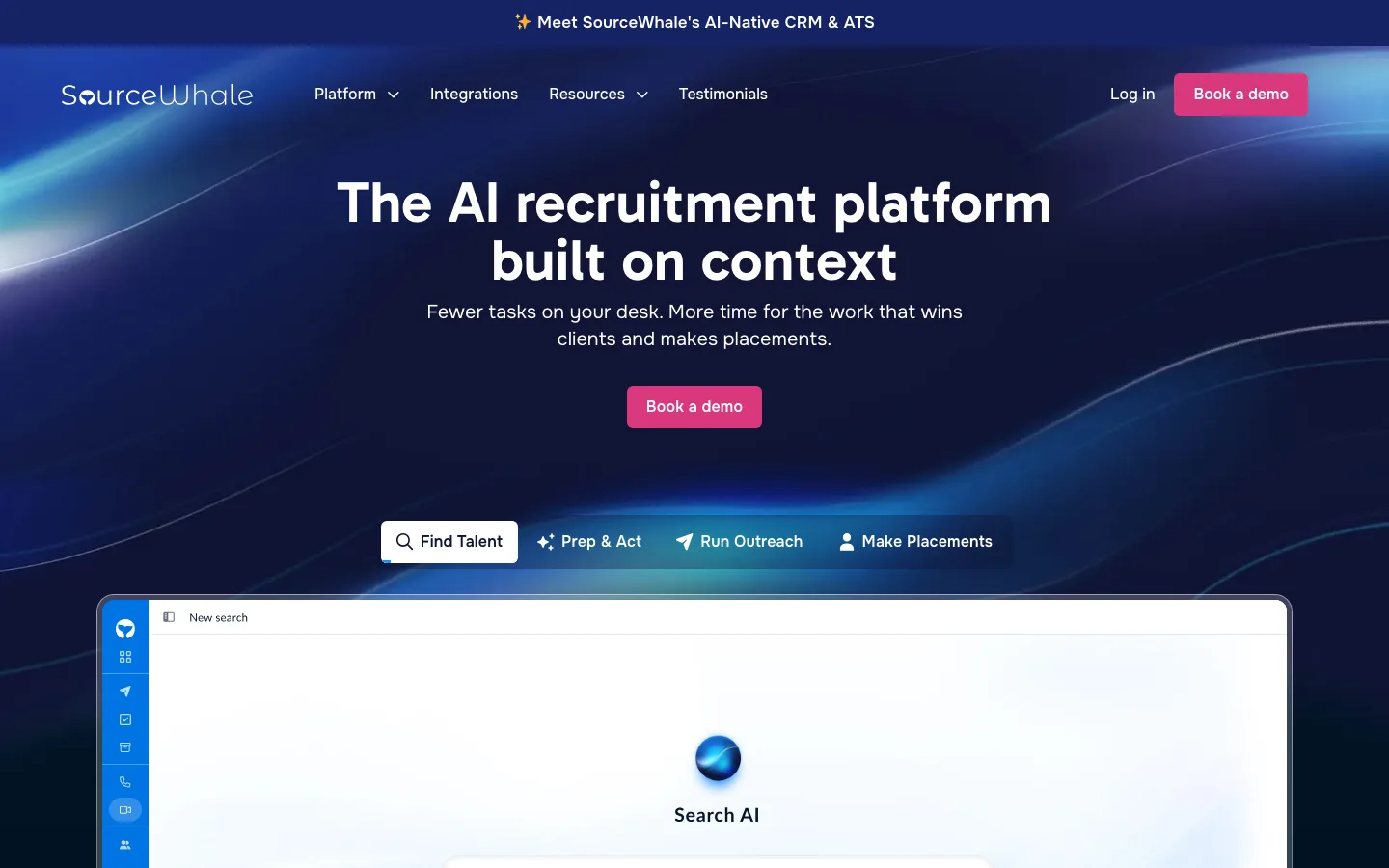 SourceWhale homepage