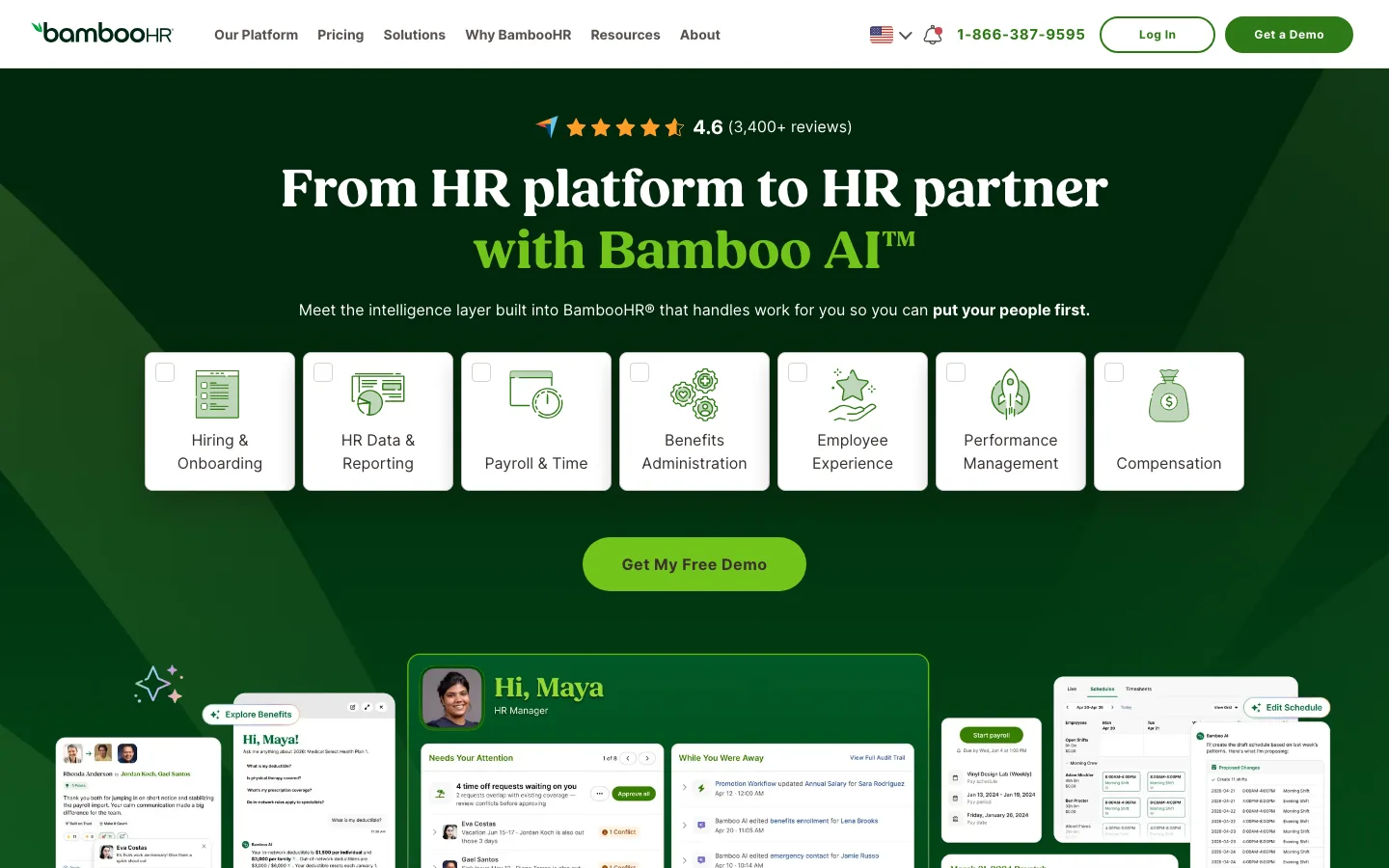 BambooHR homepage