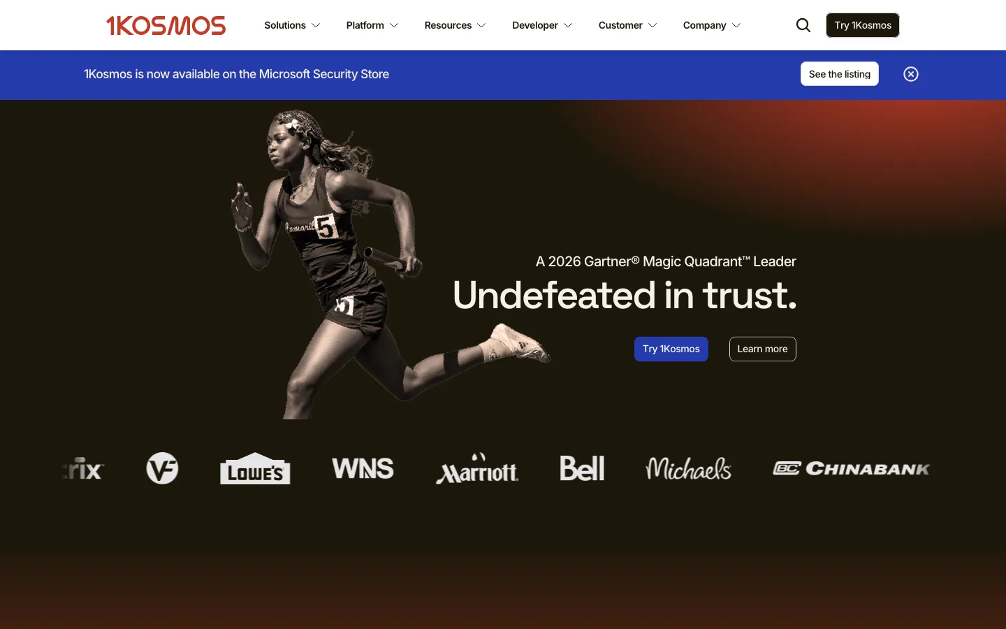 1Kosmos homepage