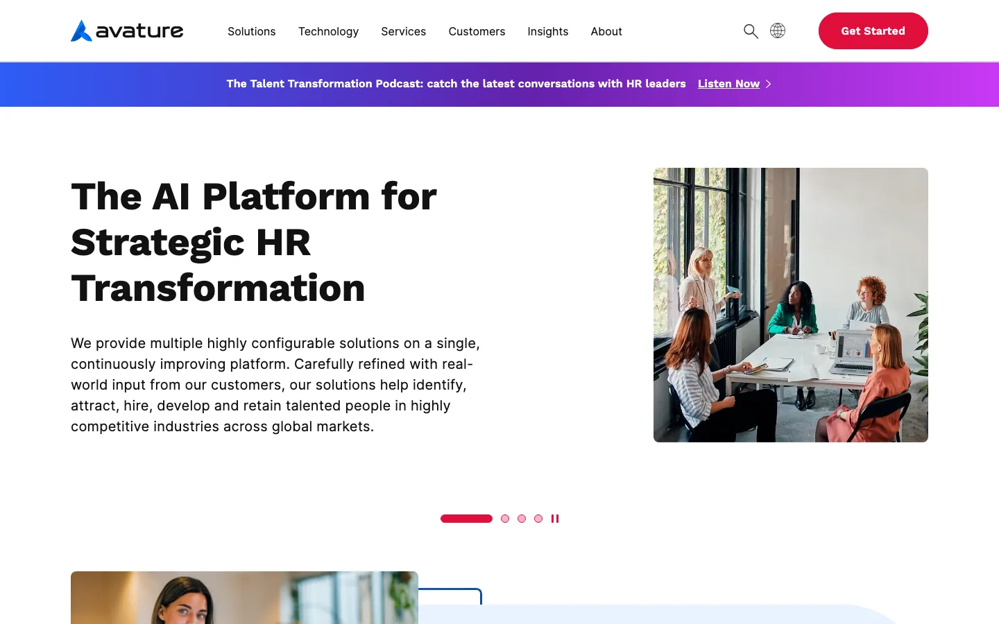 Avature homepage