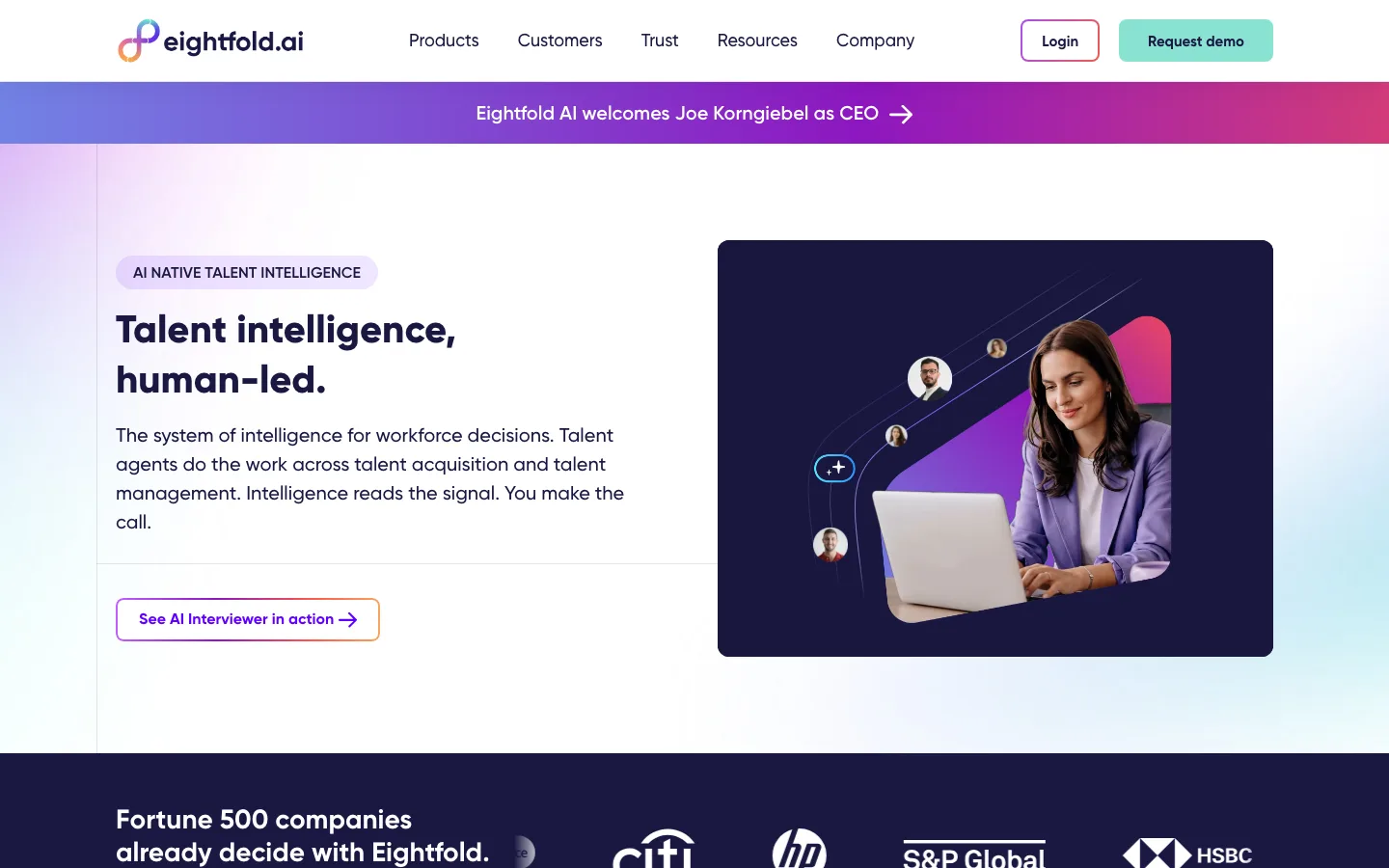 Eightfold AI homepage