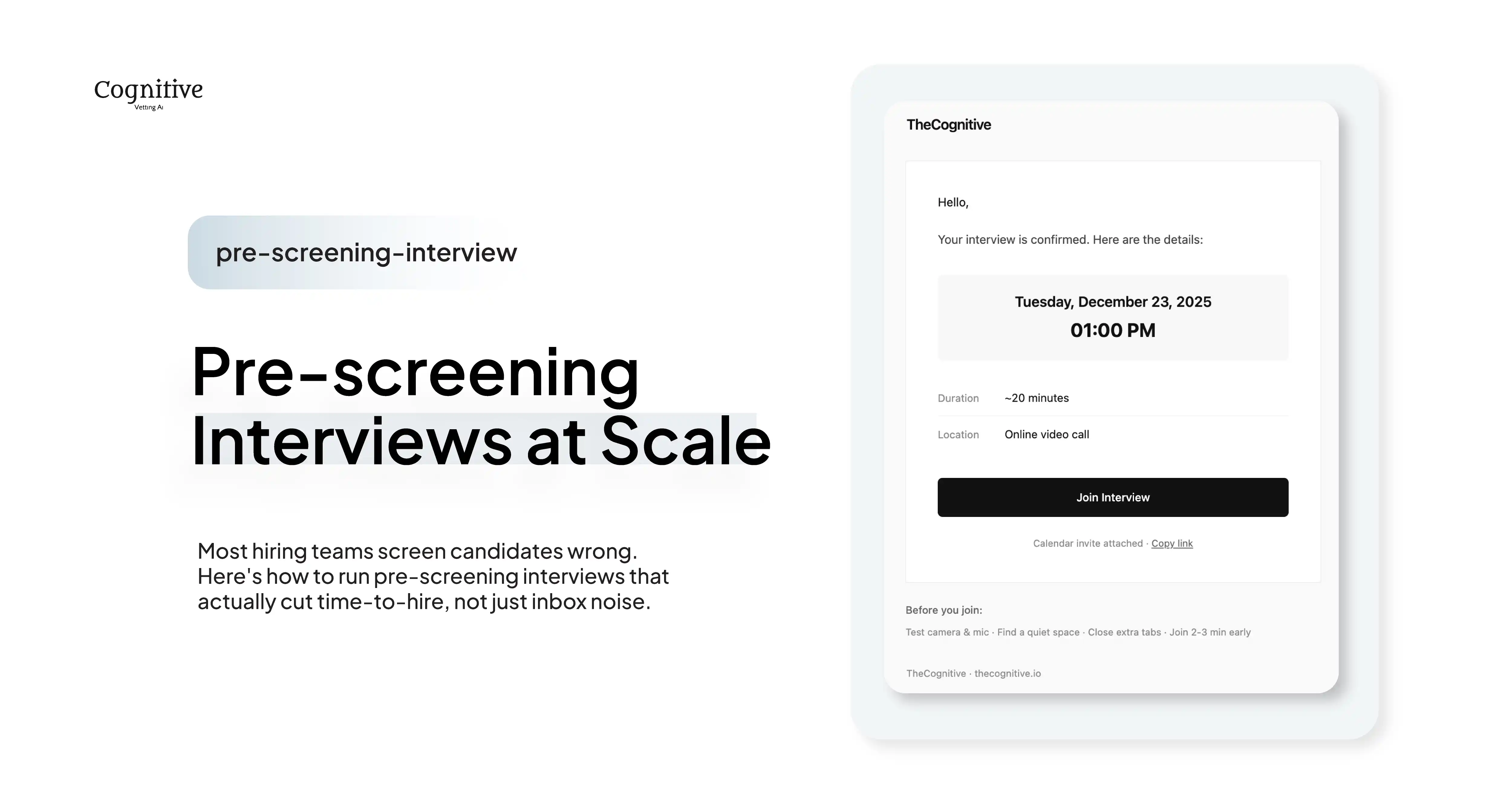 How to Use Pre-Screening Interviews to Reduce Time-to-Hire