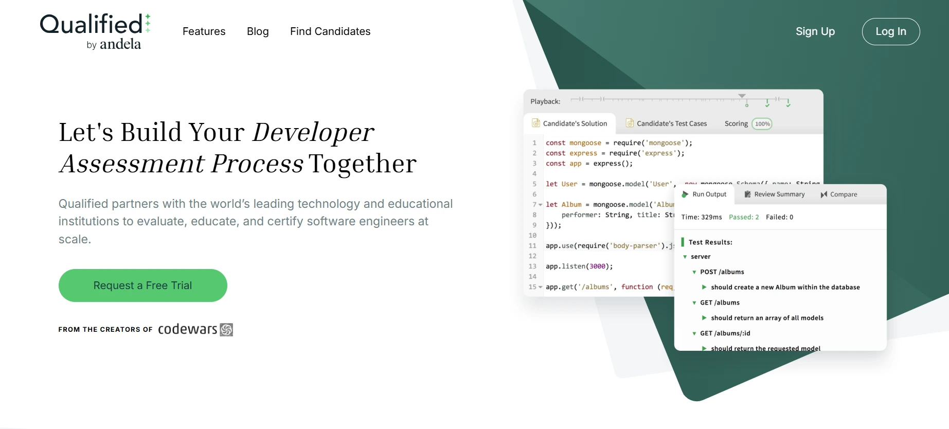 homepage image of the Qualified website