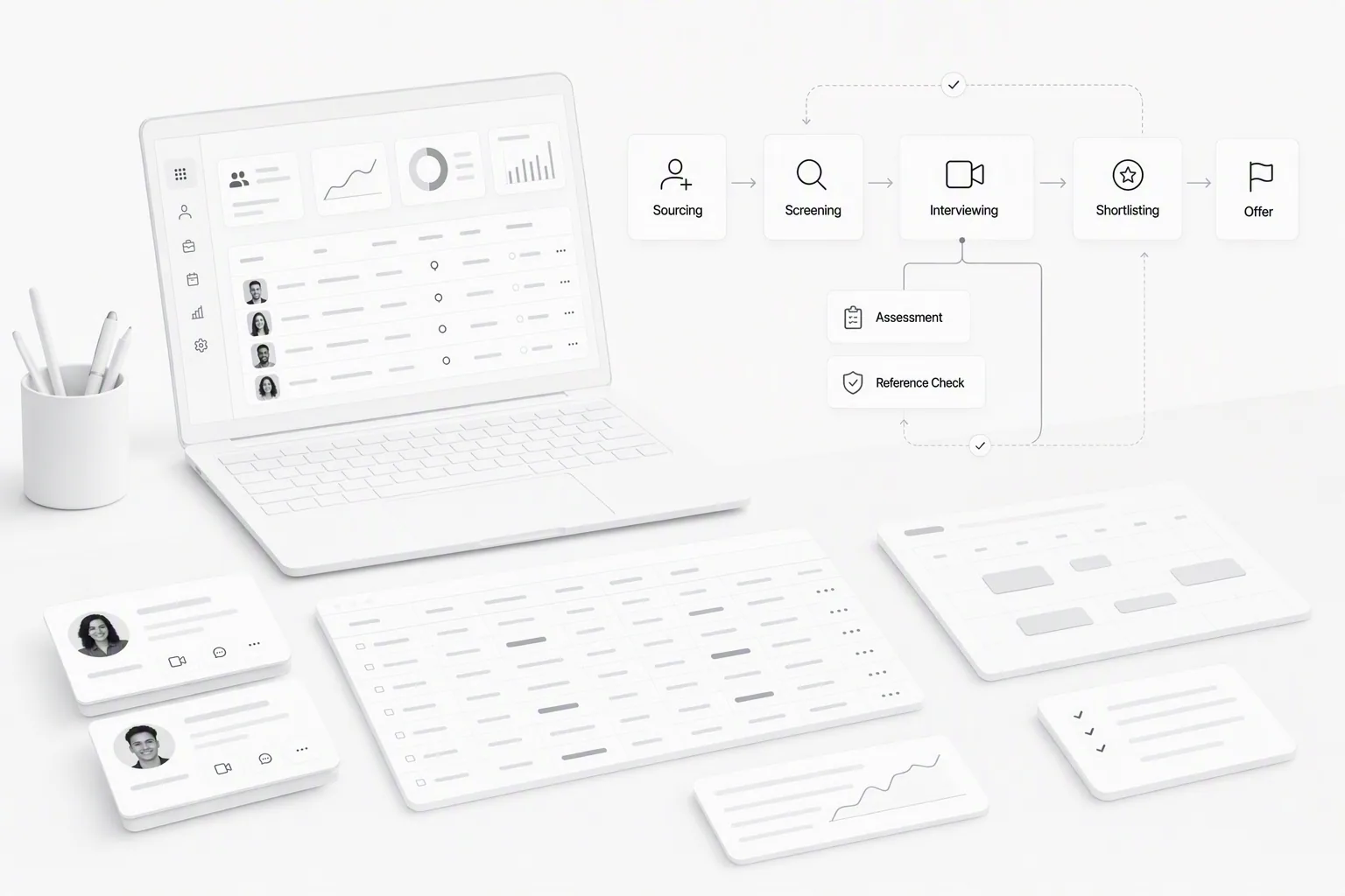 AI powered hiring platform workflow comparison