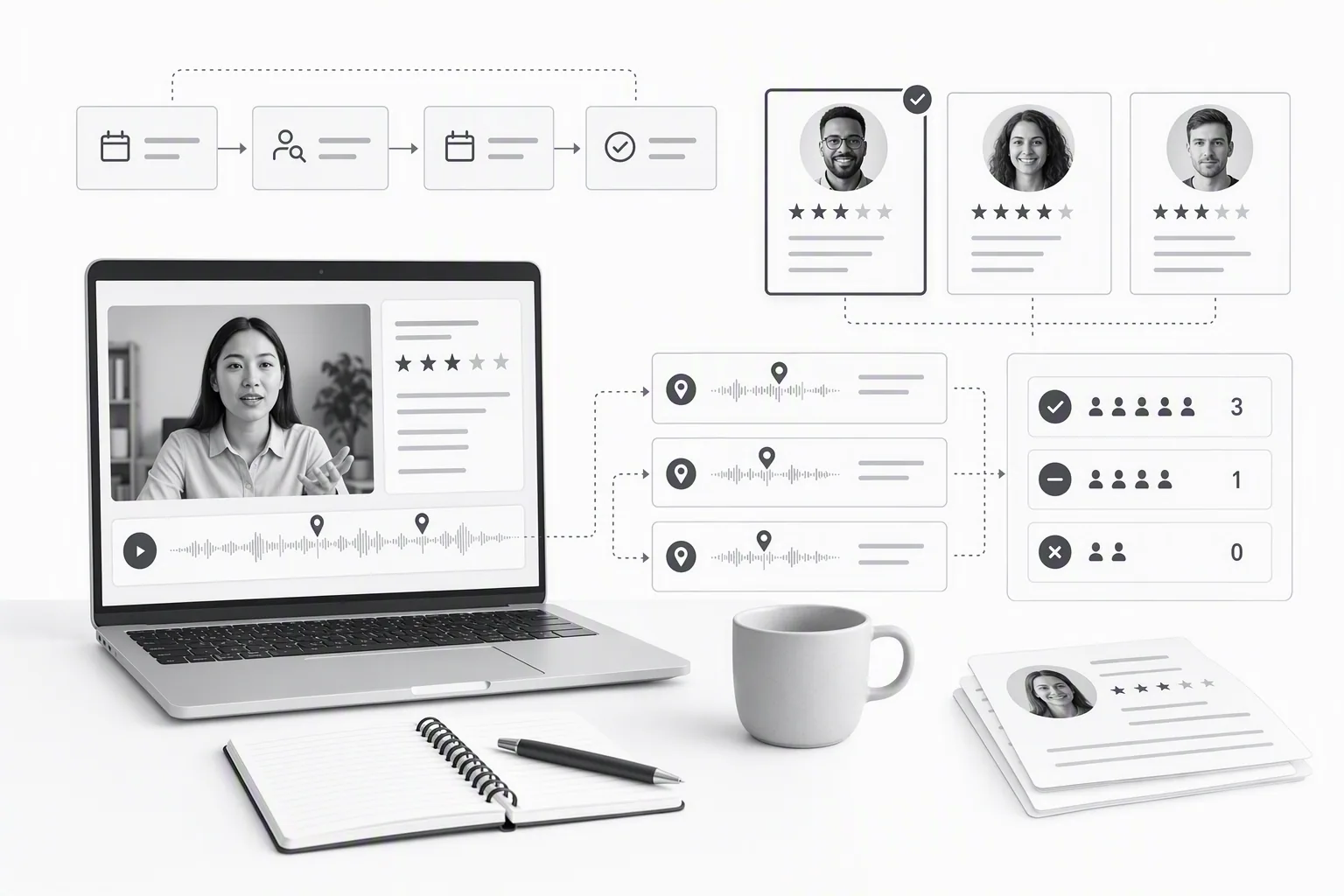 Best AI note taking app for recruiter interview evidence