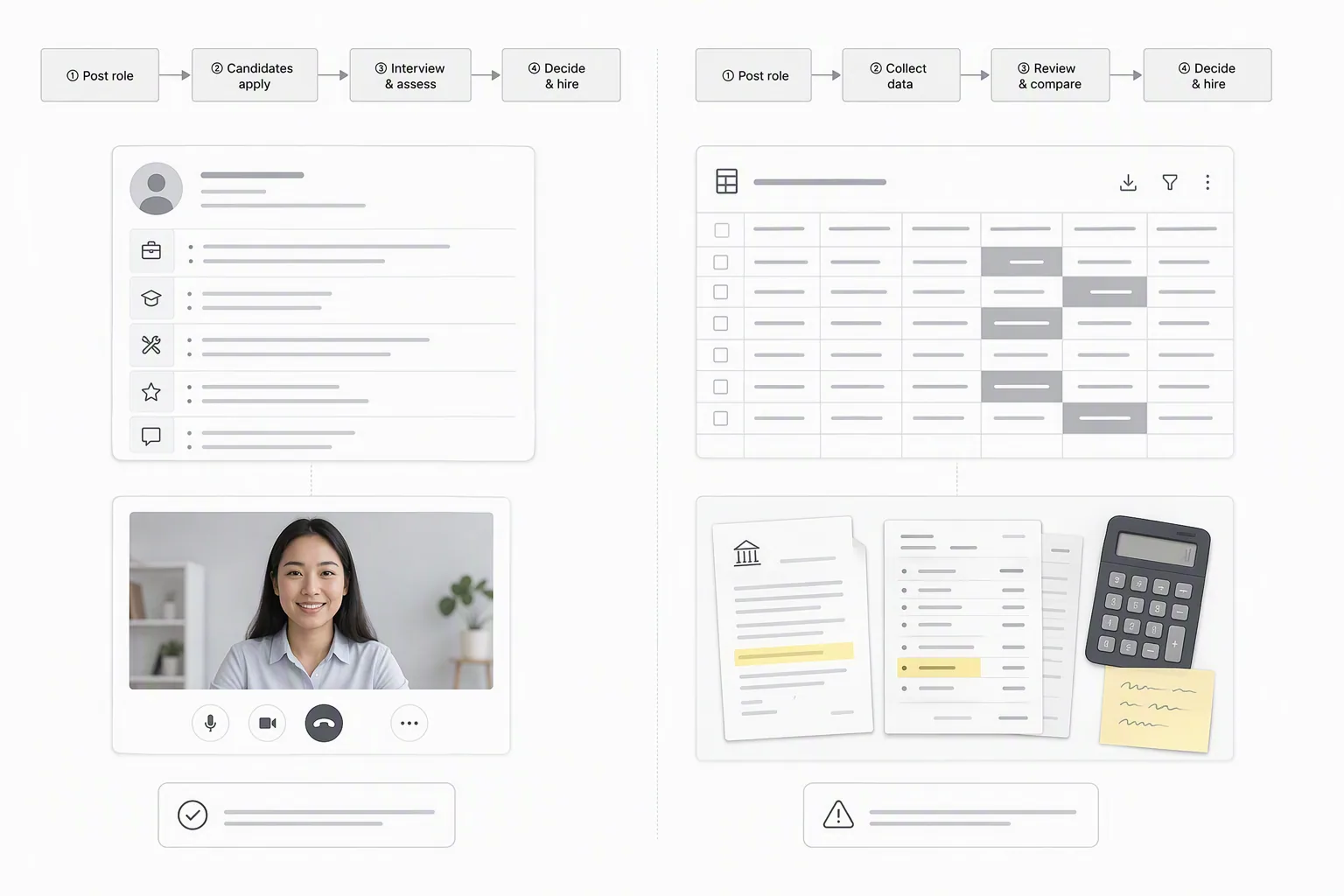 Comparing resume talk with accounting work sample