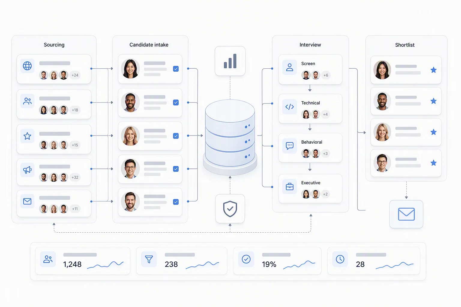 AI talent acquisition software stack map