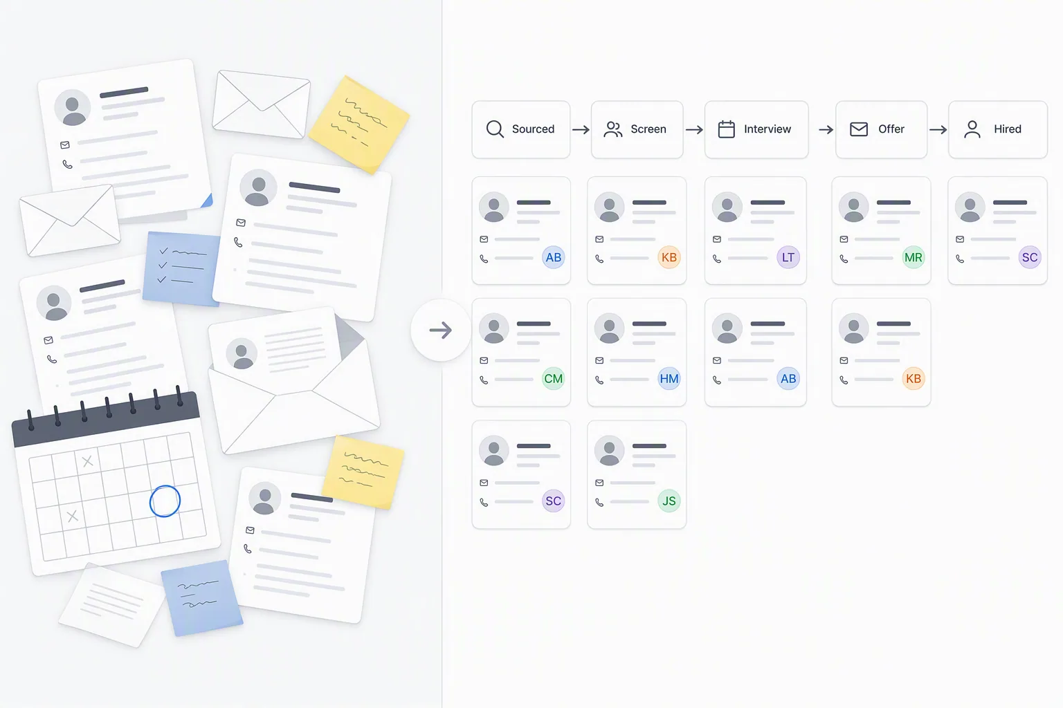 Small business ATS turning scattered resumes into a visible pipeline