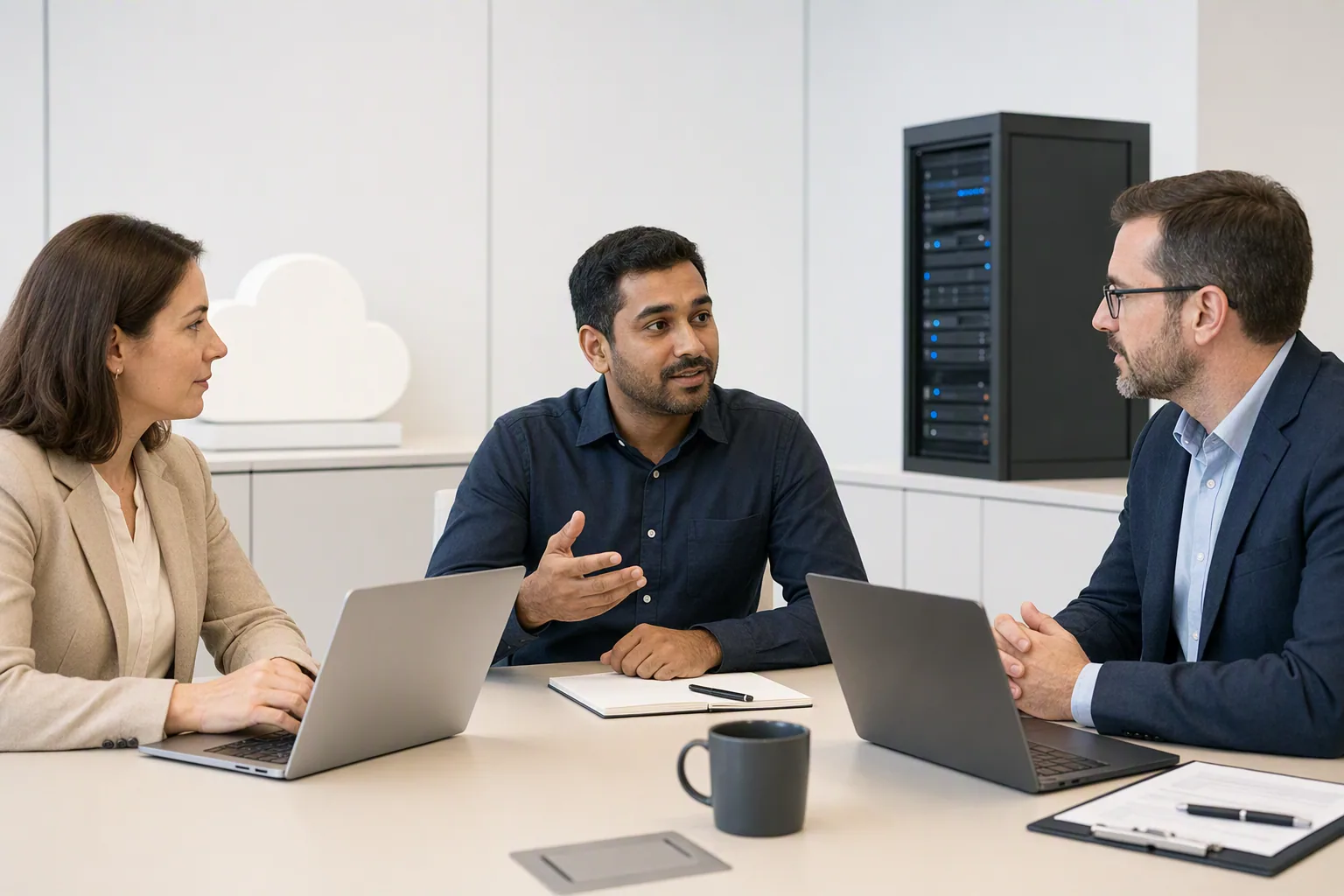 Online recruiting software cloud vs on-prem decision meeting