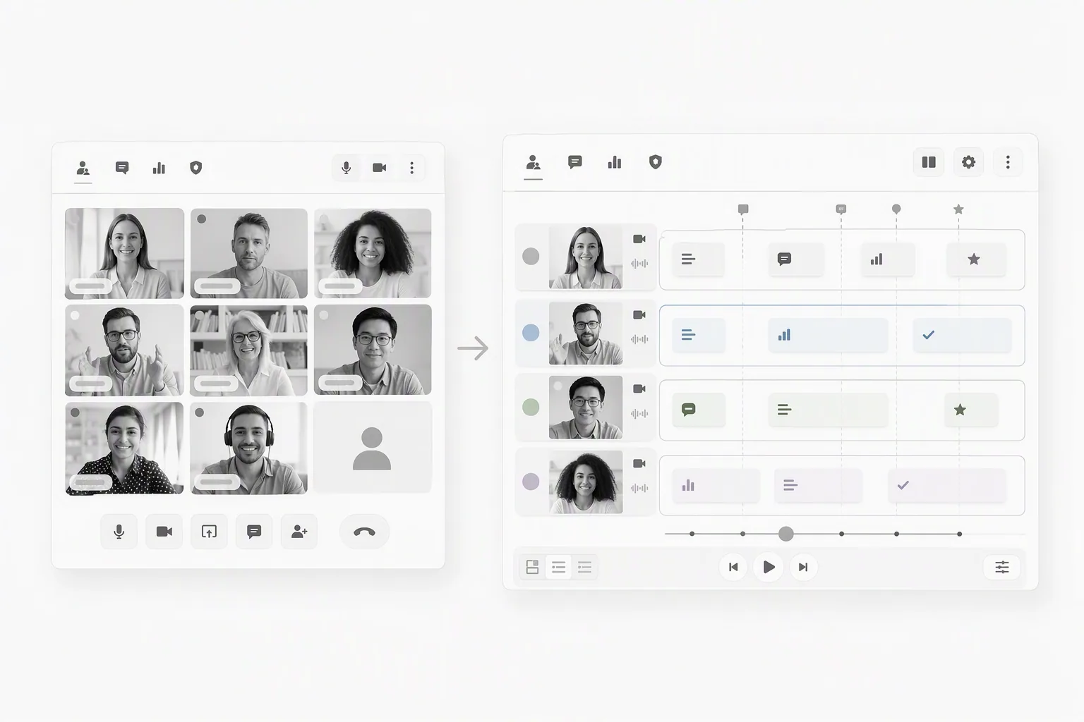 Panel interview structure moving from messy to organized