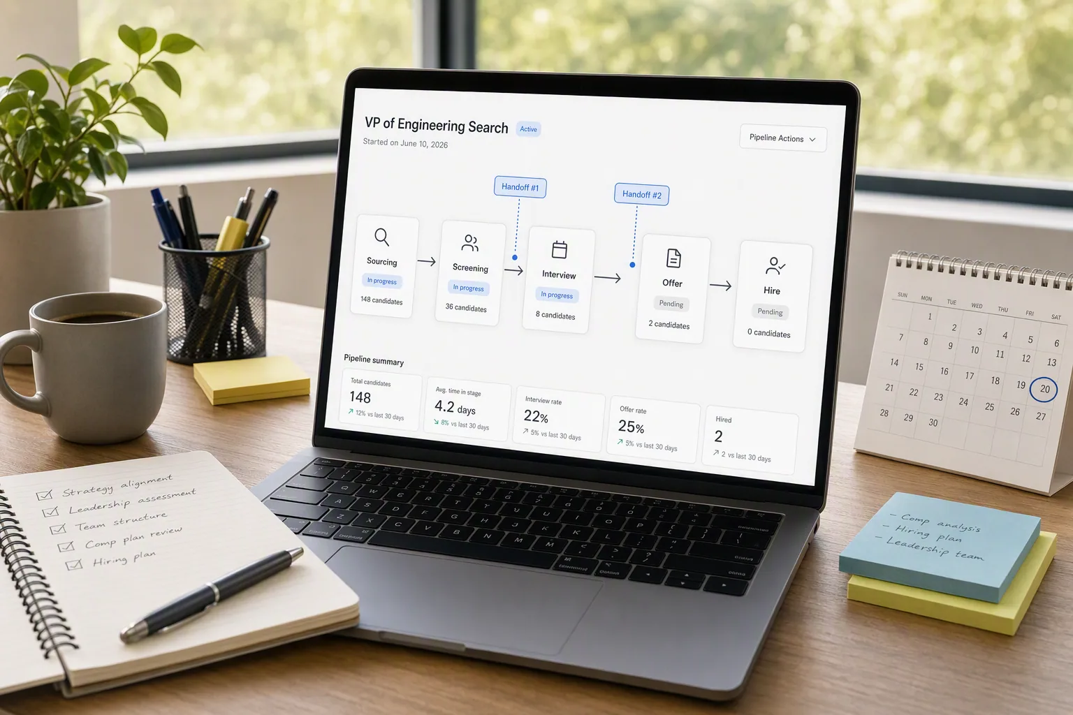 Recruiting automation starter setup with candidate handoffs