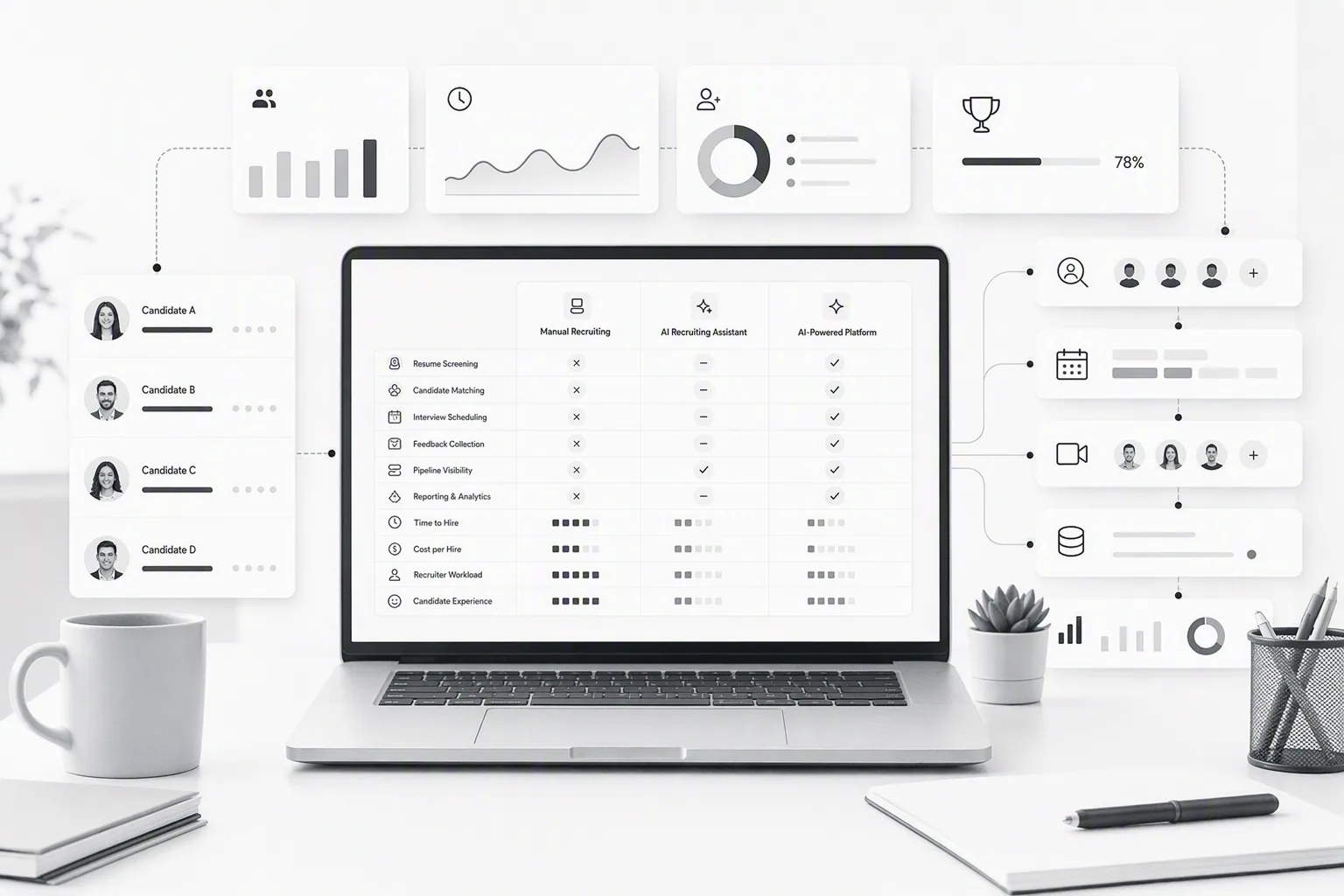 Recruiting software comparison by hiring use case