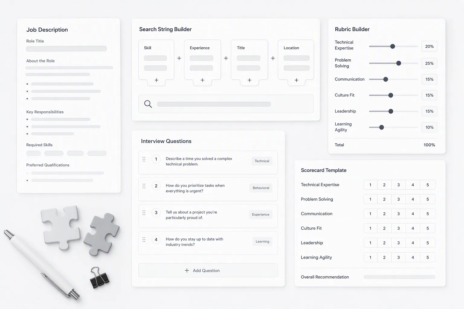 Free recruiting tools for job descriptions, sourcing and scorecards