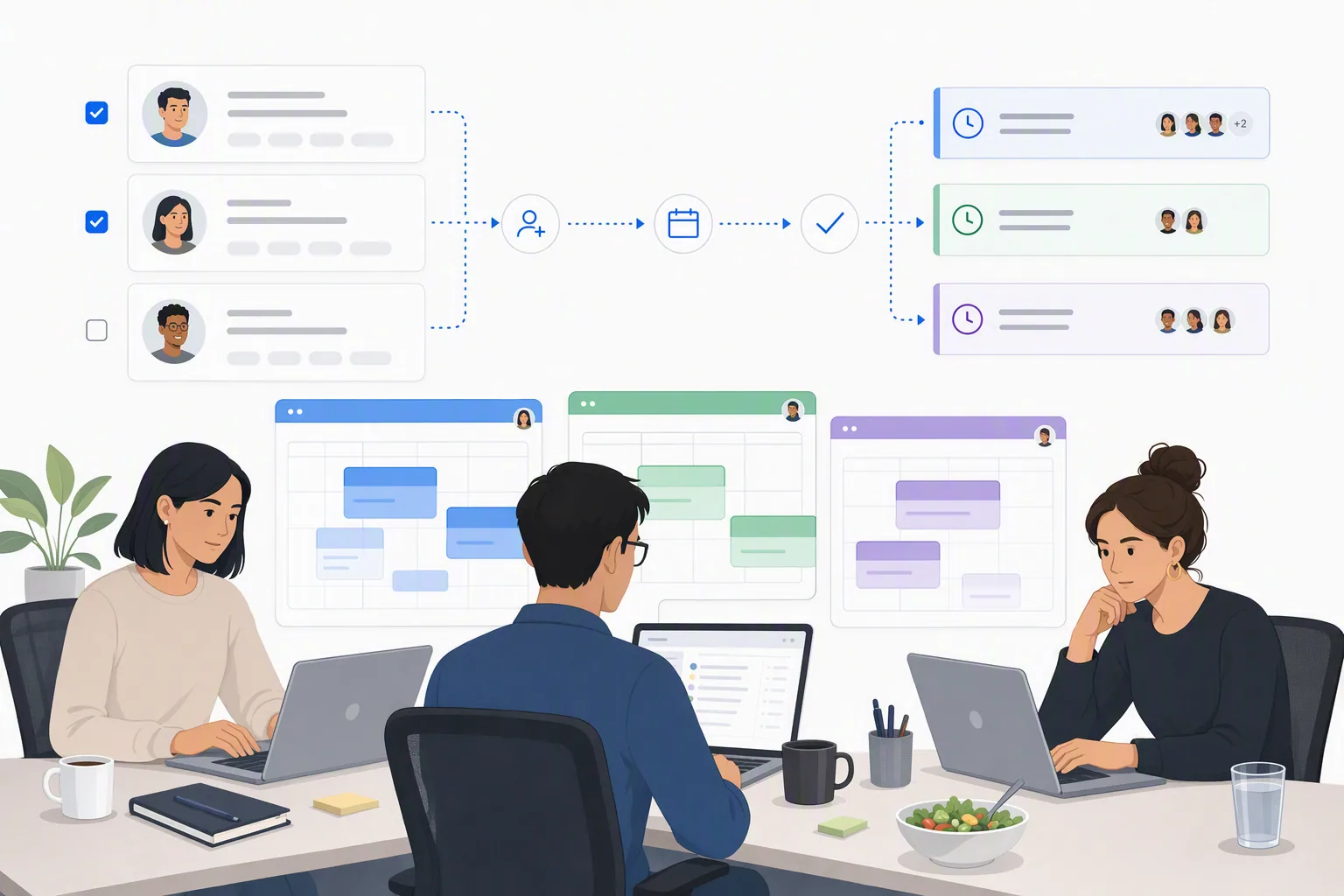 Recruitment automation reducing calendar coordination