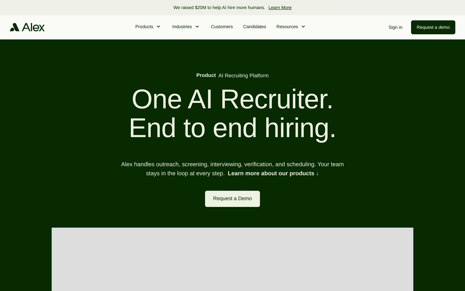 Alex product page