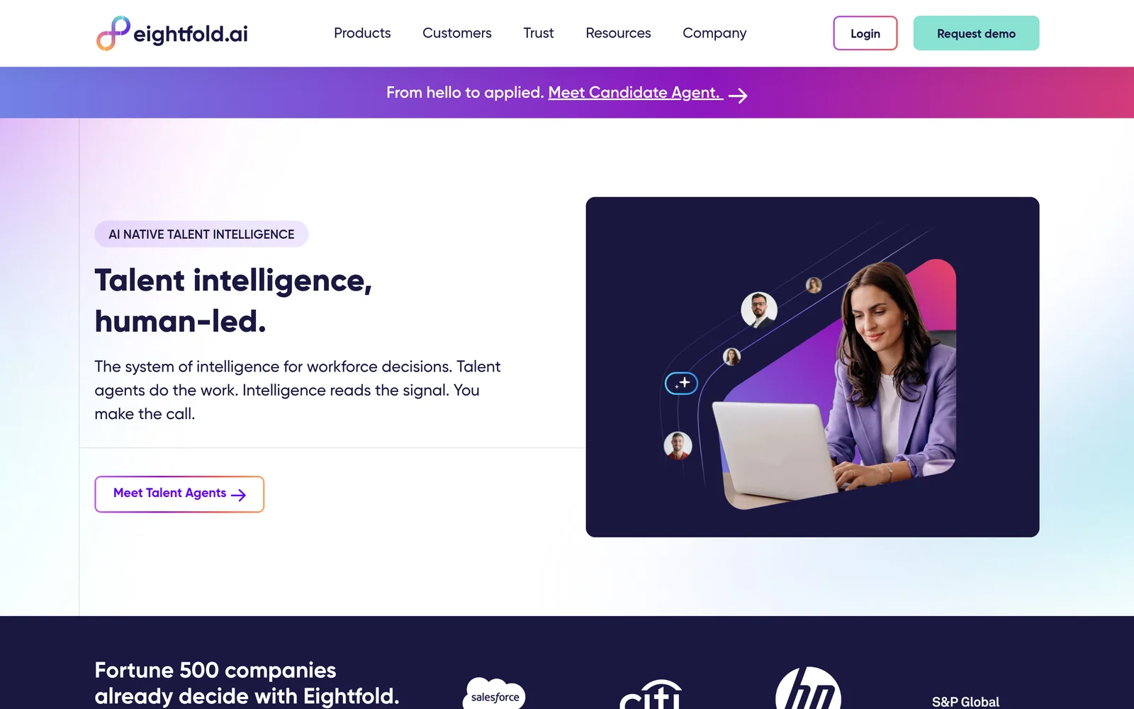 Eightfold AI homepage