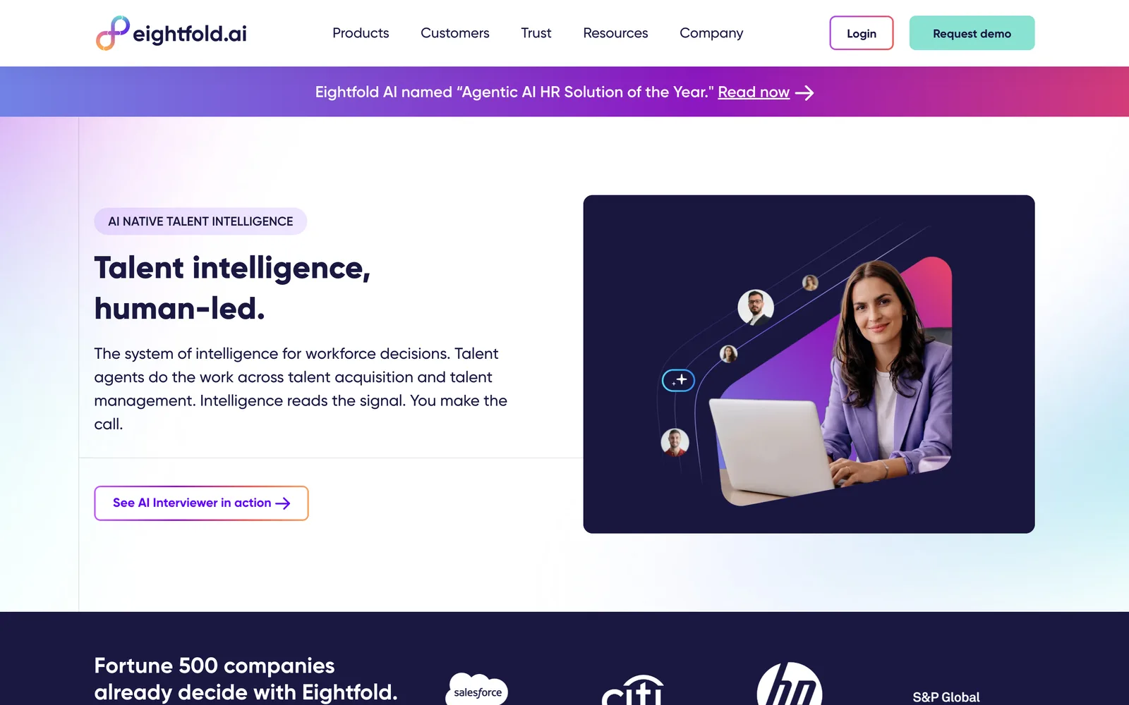 Eightfold AI homepage