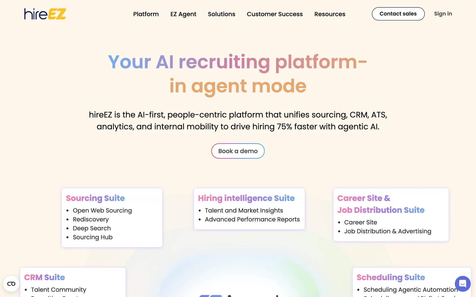 hireEZ product page, captured 2026-09-29