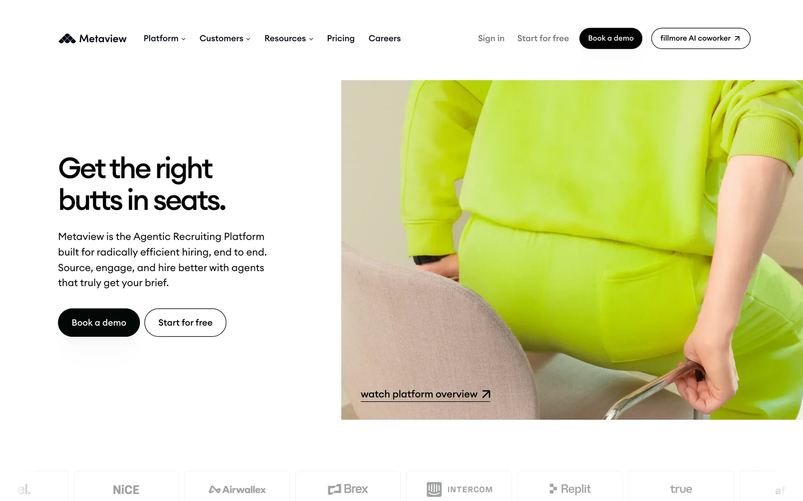Metaview homepage