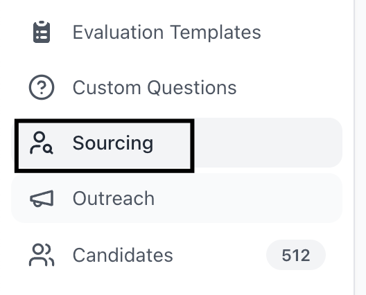 The Sourcing screen in The Cognitive — search from a job description or a plain-English brief