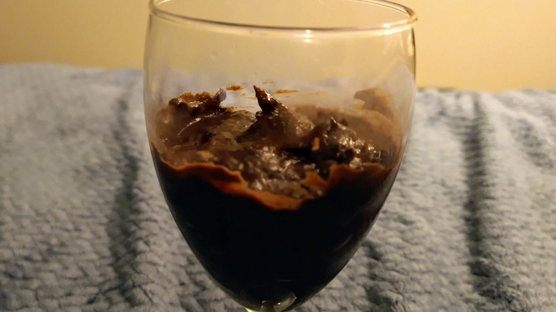 Chocolate pudding in a goblet