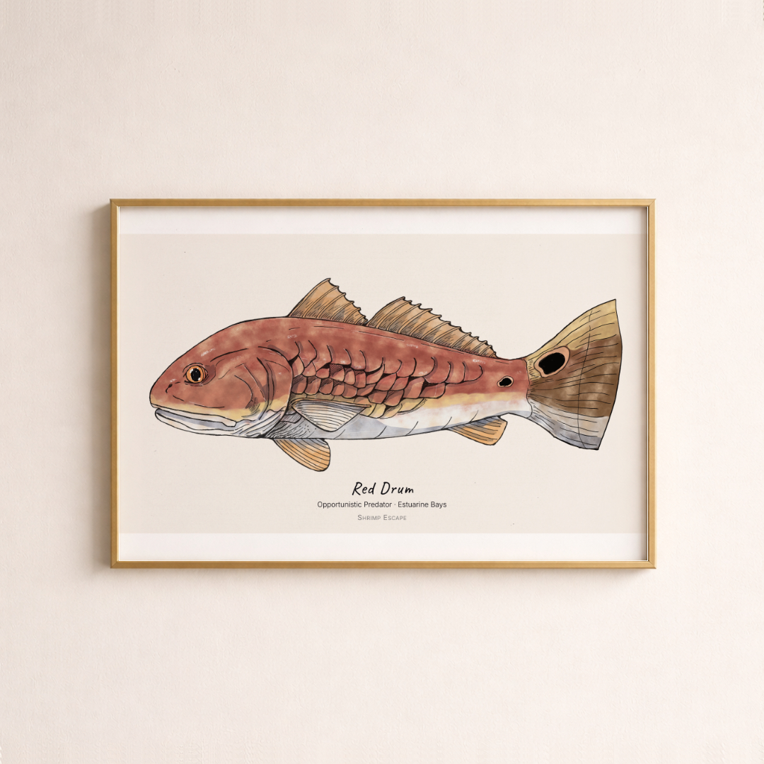 Red Drum (Sciaenops ocellatus) - Signed Art Print