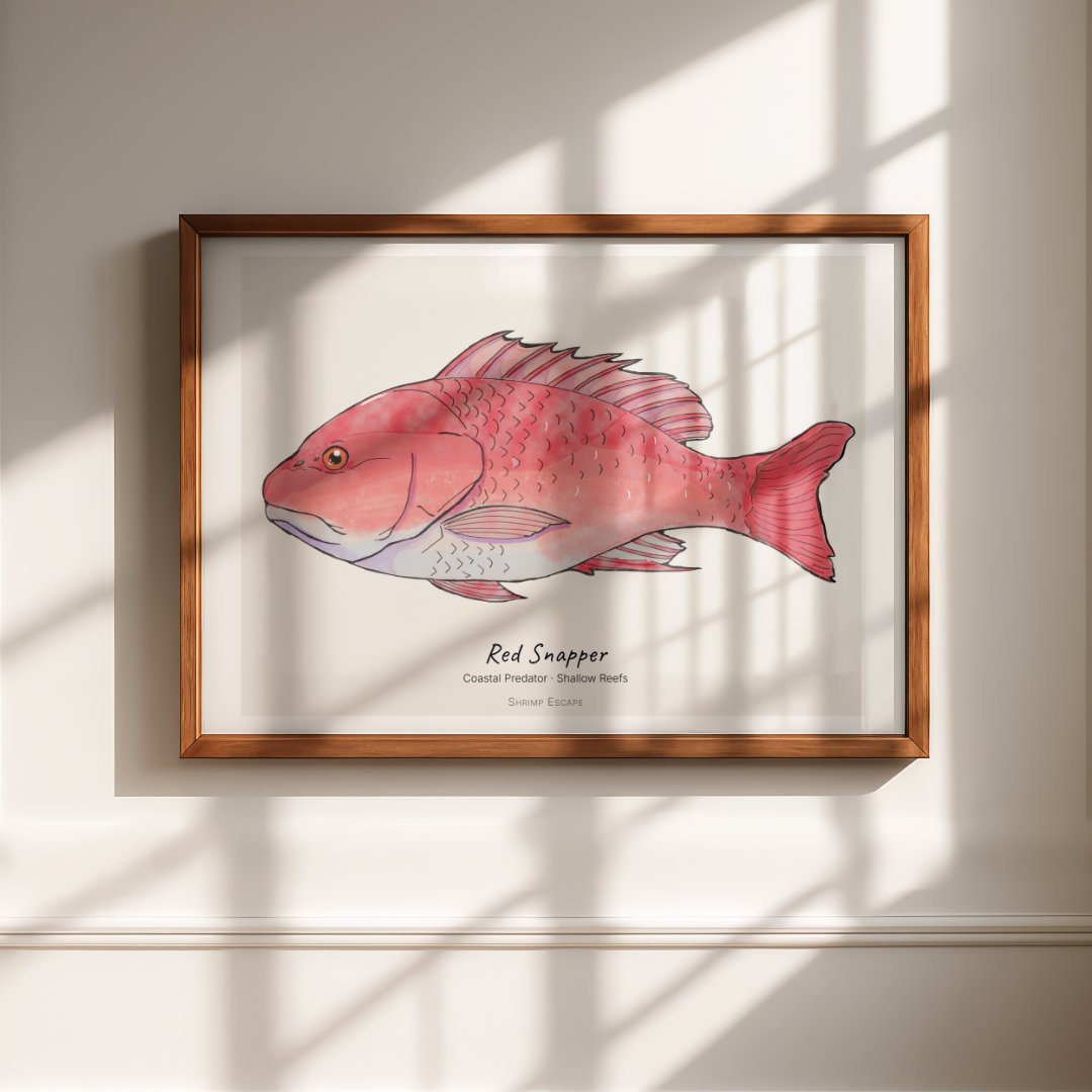 Northern Red Snapper (Lutjanus campechanus) — Signed Art Print