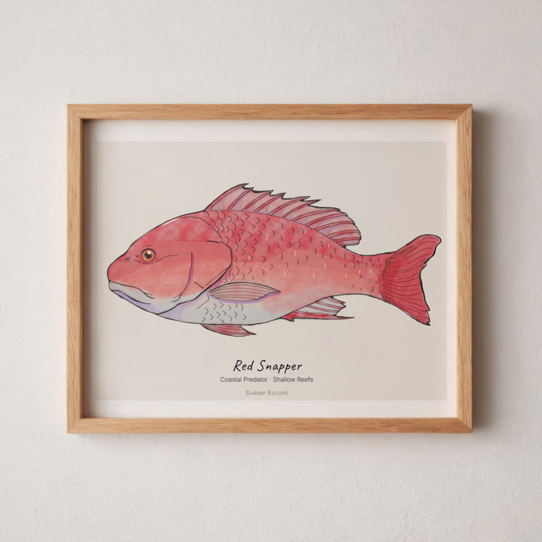 Northern Red Snapper (Lutjanus campechanus) — Signed Art Print