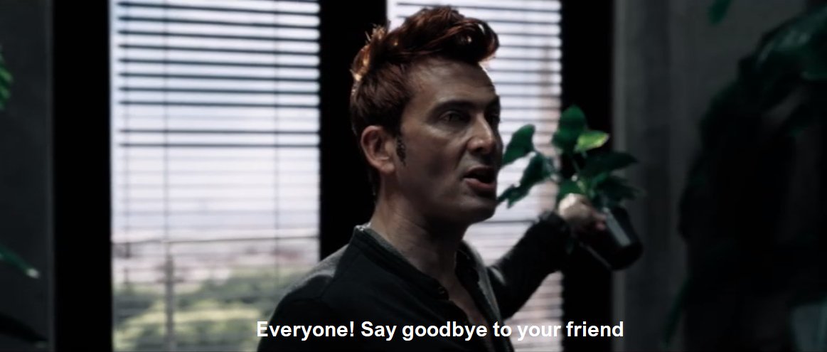 Crowley from Good Omens keeps house plants for fresh air.