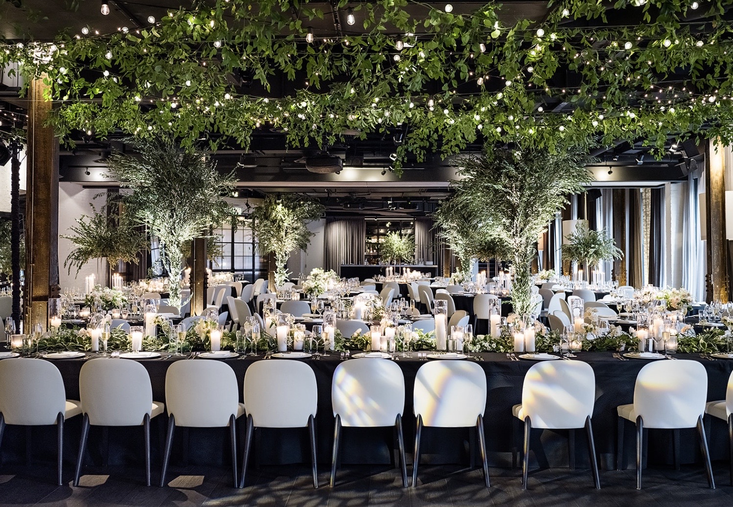 Photo of a wedding reception with greenery at The Dalcy 