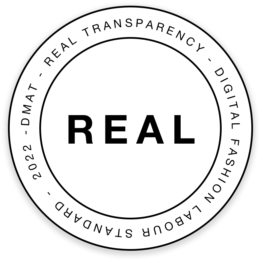 This digital asset has been certified with the REAL Transparency Digital Fashion Labour Standard. Read more at the bottom of this page.