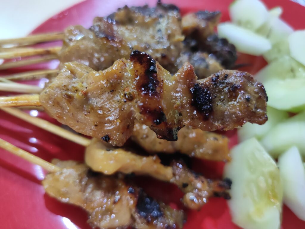 Leng Kee Satay Fried Oyster: Pork Satay