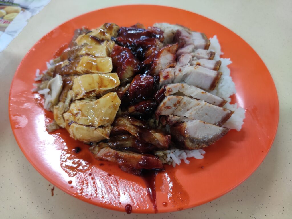 Xiang Cun Shao La Wanton Mee: Char Siew, Roast Pork, Soy Sauce Chicken Rice