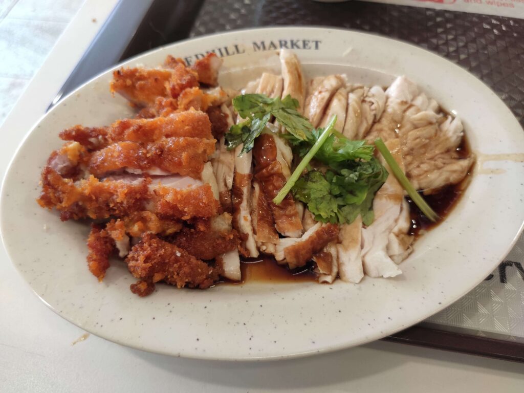 3 Hainanese Chicken Rice: Hainanese Chicken, Roast Chicken, Chicken Cutlet