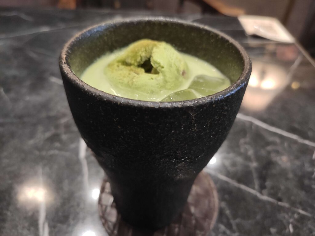 Hoshino Coffee: Ice Matcha Latte with Hokkaido Adzuki Matcha Ice Cream
