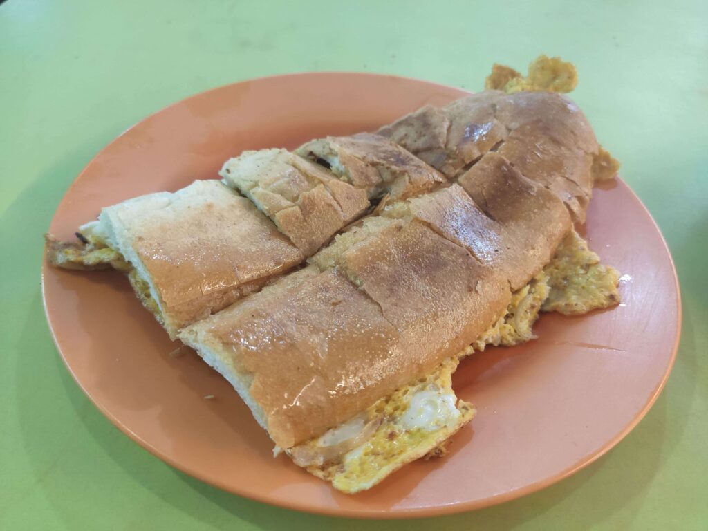 NM Hussain Mee Goreng Stall: Roti John