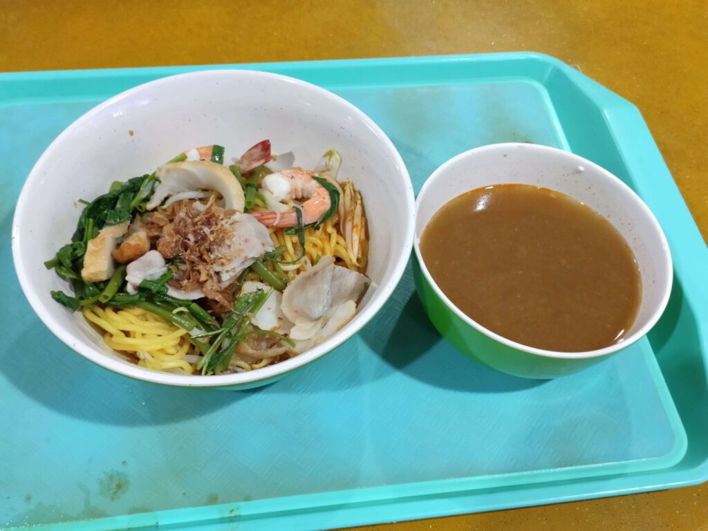 Teck Bee Satay Bee Hoon: Prawn Mee Yellow Noodles & Soup