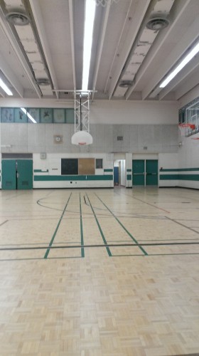 The beep test takes place on the lower gym. It's always a little intimidating!