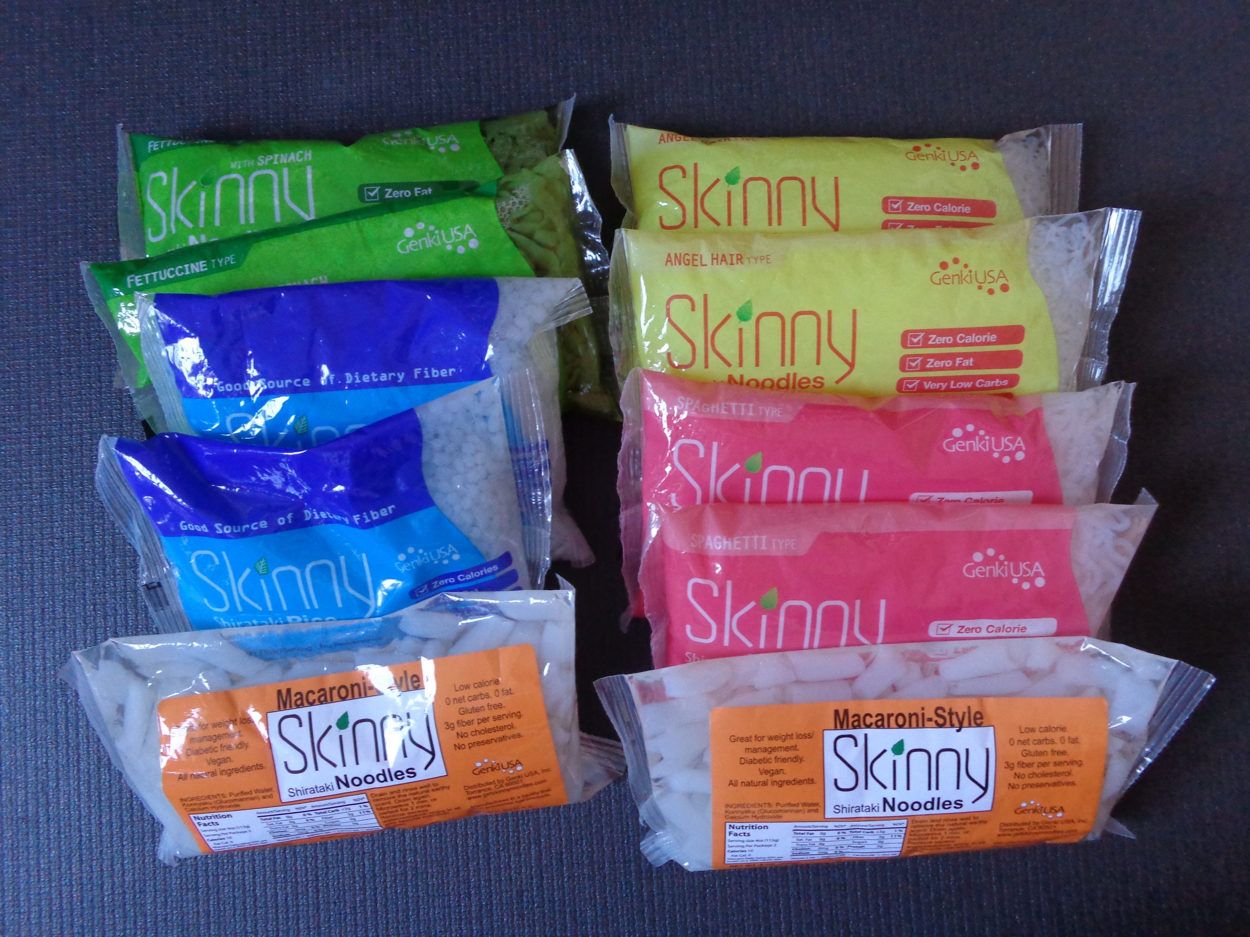  It's Skinny Organic Variety Pack - Low Carb & Keto Pasta  Noodles: Konjac & Shirataki Noodle (Angel Hair, Spaghetti, Fettuccine,  Rice)