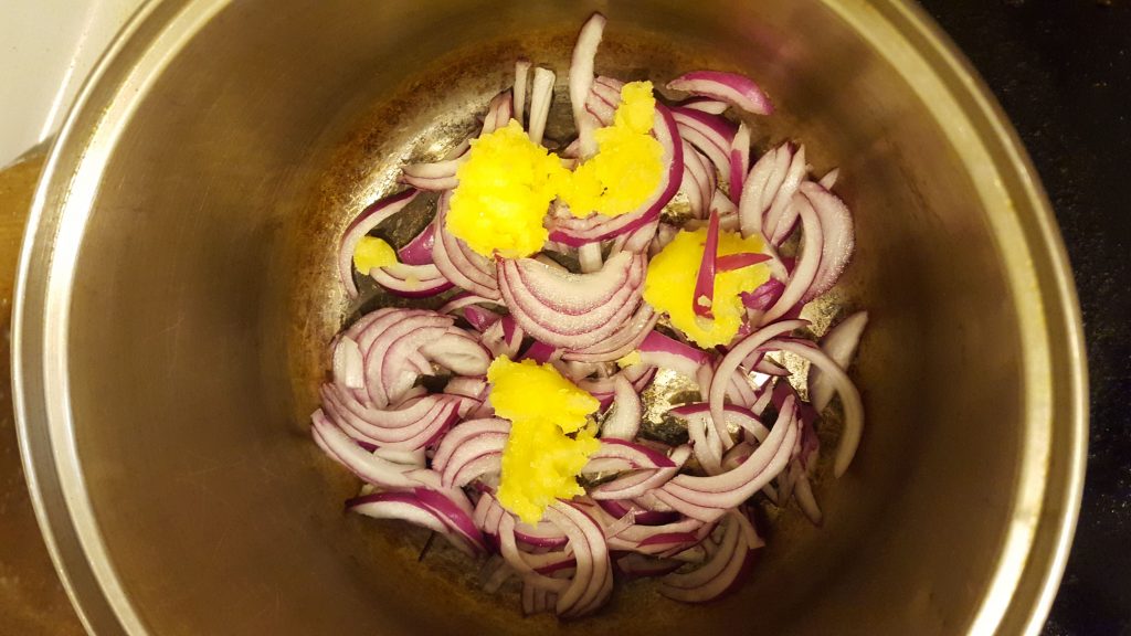 curry ingredients ghee red onion