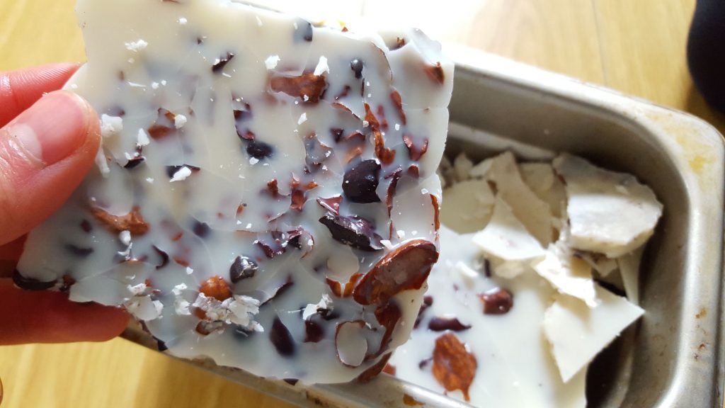 coconut bark fat bomb